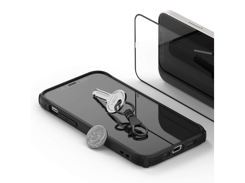 iphone protégé des objets telles que des clés ou des pièces de monnaie grâce à une vitre en verre trempé